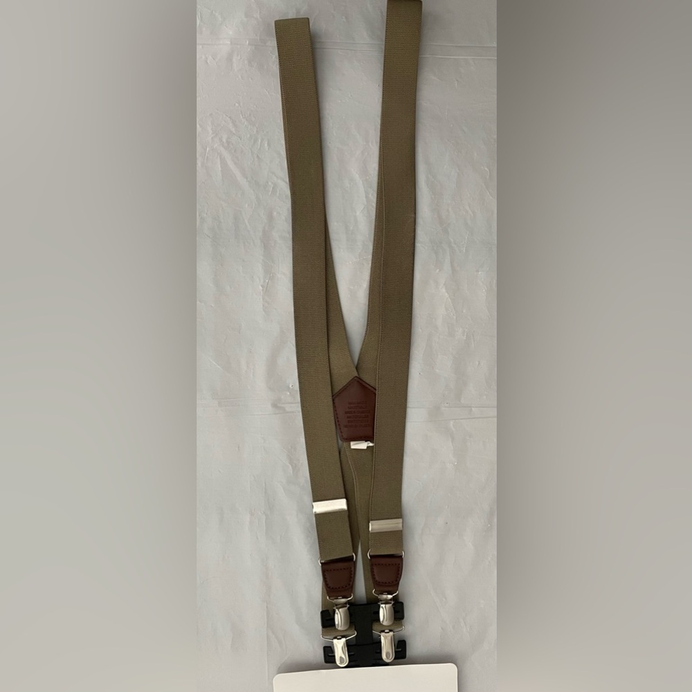 Men’s solid suspenders Goodfellow & Co Brown/Khaki one size pre-owned like new